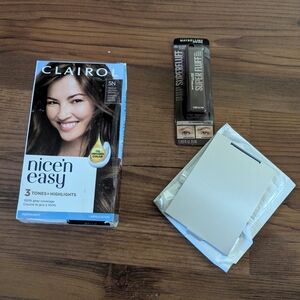 Beauty And Hair Kit(Clairol Hair Color Kit, Maybelline Mascara,Pocket Slim Mirro